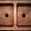 Double Bowl Farmhouse apron Antique Finish Copper Sink