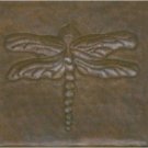 Dragonfly 4" x 4" Copper Tile Piece