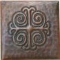 Scroll Design 4" x 4" Copper Tile Piece