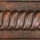 Rope Pattern 6" x 2" Copper Tile Piece