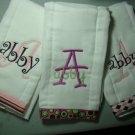 Set of Personalized Burp Cloths for that special baby in your life