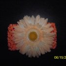 Orange Crocheted Headband with Flower
