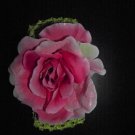 Green Crocheted Headband with Flower
