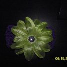 Blue Crocheted Headband with Flower