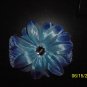 Blue Crocheted Headband with Flower