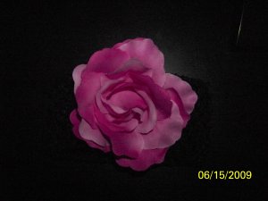 Black Crocheted Headband with Flower