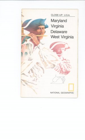 Vintage Map Maryland Virginia Deleware West Virginia Close Up National Geographic