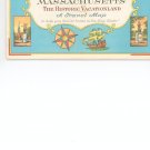 Vintage Massachusetts Travel Map With Pictures