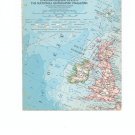 Vintage Map Europe National Geographic Society