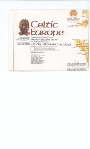 Vintage Map Celtic Europe National Geographic Society