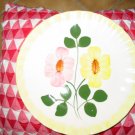 Blue Ridge Pottery Wrinkled Rose? Dinner Plate Yellow & Pink Flowers Marked
