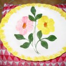 Blue Ridge Pottery Different Platter Yellow & Pink Flowers Nice Piece