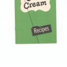 Vintage Dairylea Sour Cream Recipe / Cookbook