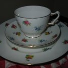 Crown Staffordshire Multi Flowers 3 Piece Cup and Saucer Set Made in England 7 Available