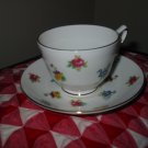 Crown Staffordshire Multi Flowers Cup and Saucer Set Made in England 4 Available