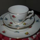 Royal Victoria England 3 Piece Cup and Saucer Set Multi Color Flowers 4 Available