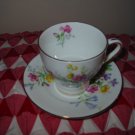 Mini Cup and Saucer Multi Flower Bell China Made in England Pretty Set