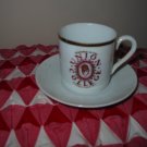 Cup and Saucer Souvenir Union College NY Made by M C O Japan