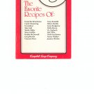 Campbell Soup Company Celebrity Chefs Recipe Book