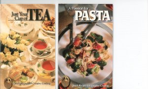 Just Your Cup Of Tea & A Passion For Pasta Cookbook by American Cooking Guild
