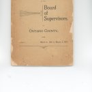 Proceedings Of The Board Of Supervisors Of Ontario County New York Vintage Item