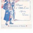 Digest Of 1966 Laws Affecting Towns Association of Towns New York State Vintage Item