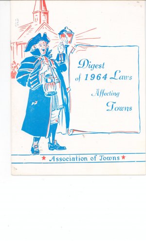 Digest Of 1964 Laws Affecting Towns Association of Towns New York State Vintage Item