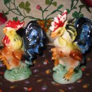 Vintage Rooster / Chickens Salt and Pepper Shakers Very Nice