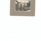 Vintage Photograph Father & Son ? With House Mounted On Card Stock Dated