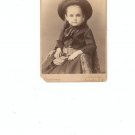 Vintage Photograph Young Girl With Purse And Hat Mounted On Card Stock Rochester NY Dated 1885