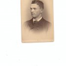 Vintage Photograph Young Man With Over Coat On Card Stock