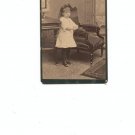 Vintage Photograph Young Girl Leaning On Arm Of Chair On Card Stock Brooklyn NY
