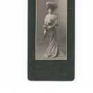 Vintage Photograph Young Woman Fancy Dress And Wild Party Hat On Card Stock