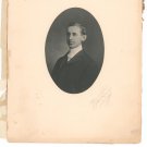 Vintage Photograph Young Man Wearing Glasses And Over Coat Signed