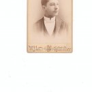 Vintage Photograph Young Man With Mustache And Bow Tie On Card Stock Rochester NY
