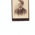 Vintage Photograph Young Man Suit And Tie With Fob On Card Stock Rochester NY 1888