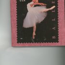 Stamp Album Ballet 32 USA Stamp On Cover Very Nice