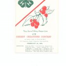 Very Special Cherry Recipes from 4 H Cookbook Regional New York
