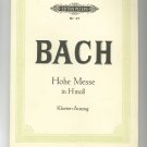 Vintage Song Book Bach Hohe Messe in H moll Edition Peters Nr. 37