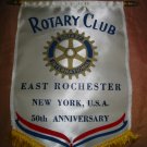 Souvenir Rotary Club 50 th Anniversary East Rochester New York Banner Very Nice Item