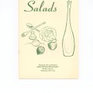 Salads Cookbook by Rochester Gas & Electric Company Vintage Item Regional New York
