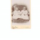 Vintage Photograph Two Babies In Chair Soooo Cute On Card Stock