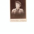 Vintage Photograph Woman With Jacket And Choker Necklace On Card Stock