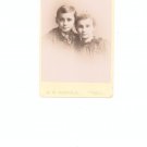 Vintage Photograph Two Children  On Card Stock