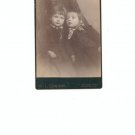 Vintage Photograph Girl With Necklace Boy With Scarf  On Card Stock