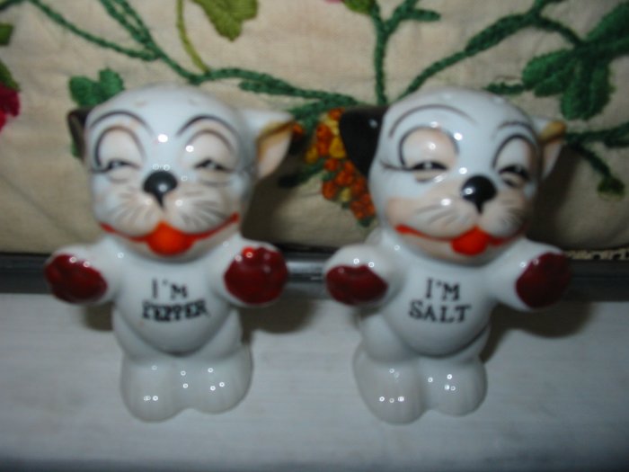I'M Salt I'm Pepper Dog Salt And Pepper Shakers Vintage Adorable