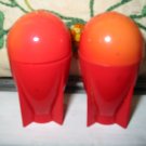 Deco Red Salt And Pepper Shakers Vintage