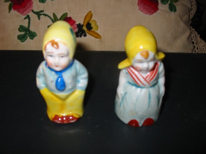 Boy and Girl Children Salt And Pepper Shakers Vintage