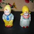 Boy and Girl  Children Salt And Pepper Shakers Vintage