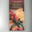 Benson & Hedges Recipes From America's Favorite Resorts Cookbook Nice Item